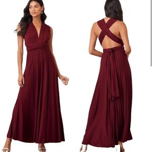 Tricks of the Trade Burgundy Maxi Dress